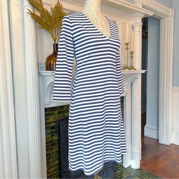 NWT‎ MDC Sport Nantucket Golf Club Blue & White Stripe V-Neck Golf Dress Sz 6 - Picture 3 of 11